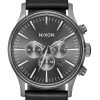 Men'S Watches Nixon | Sentry Chrono Leather