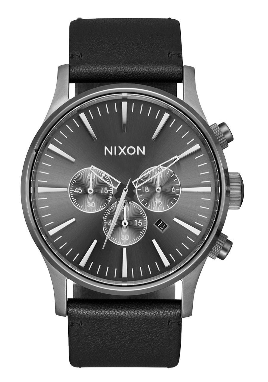 Men'S Watches Nixon | Sentry Chrono Leather