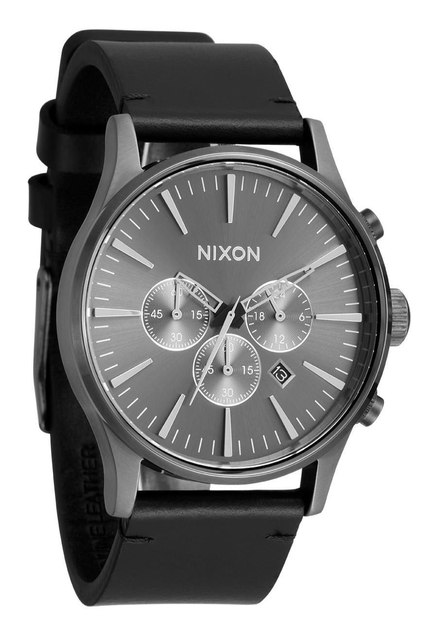 Men'S Watches Nixon | Sentry Chrono Leather