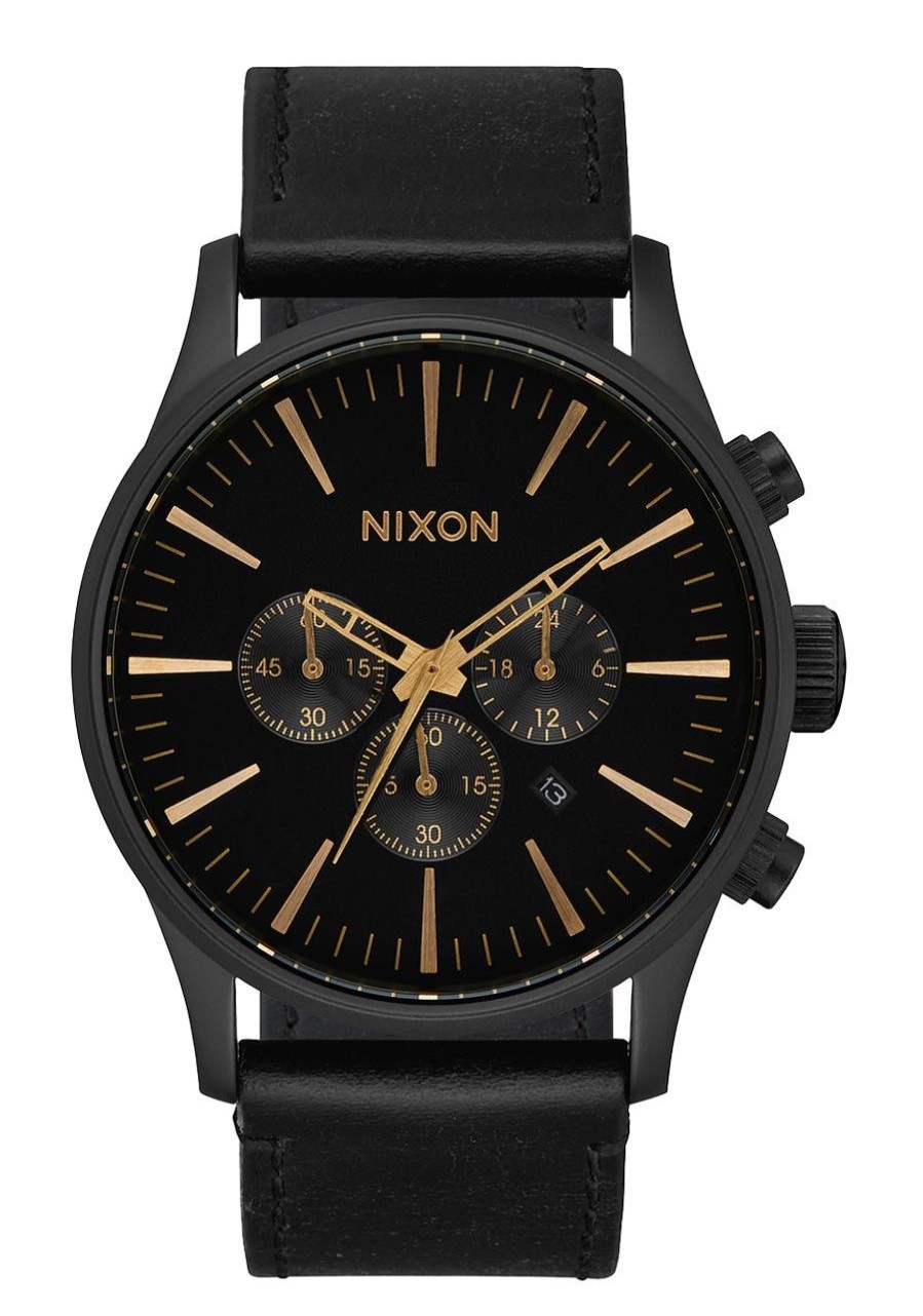 Men'S Watches Nixon | Sentry Chrono Leather