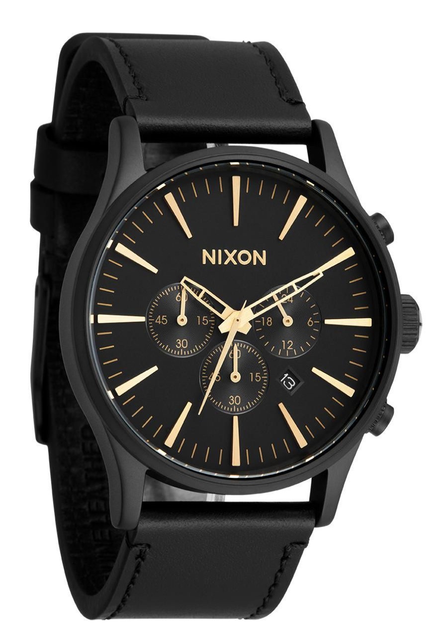 Men'S Watches Nixon | Sentry Chrono Leather