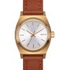 Women'S Watches Nixon | Small Time Teller Leather