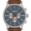 Men'S Watches Nixon | Sentry Chrono Leather