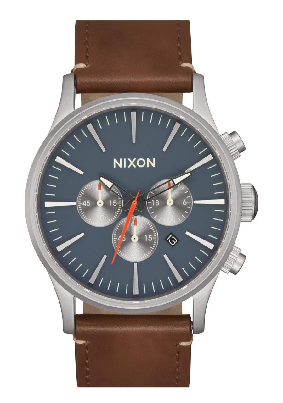 Men'S Watches Nixon | Sentry Chrono Leather