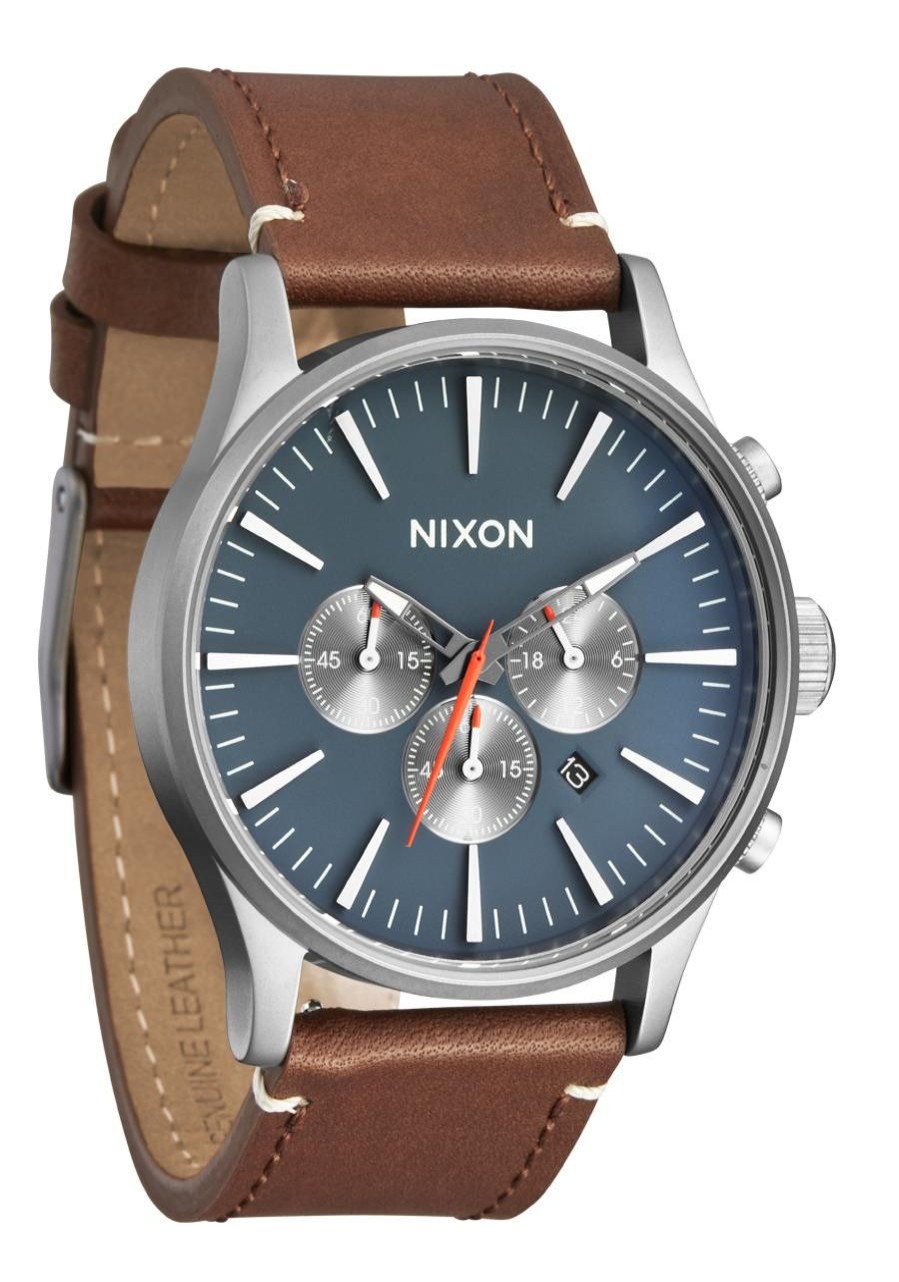 Men'S Watches Nixon | Sentry Chrono Leather